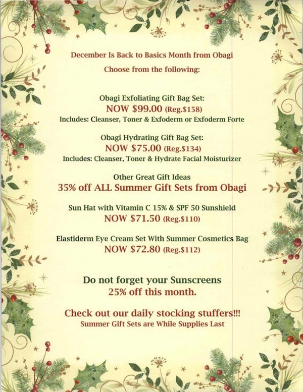 December specials for Gulf Coast Dermatology